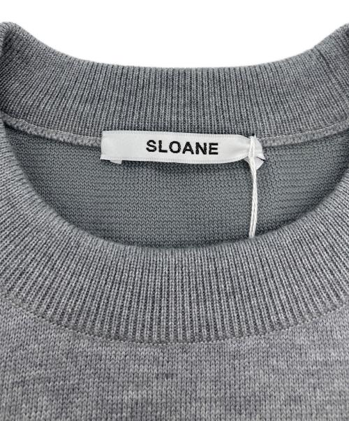 SLOANE（スローン）SLOANE (スローン) 12G天竺 ダブルフェイス セミラグランクルーネック グレー サイズ:4 未使用品の古着・服飾アイテム