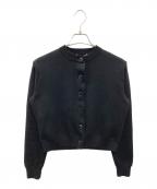 SLOANEスローン）の古着「12Ｇ天竺 ダブルフェイス クルーネックカーディガン」｜ブラック