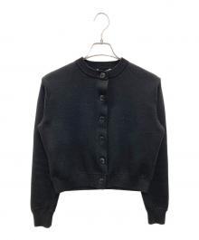 SLOANE（スローン）の古着「12Ｇ天竺 ダブルフェイス クルーネックカーディガン」｜ブラック