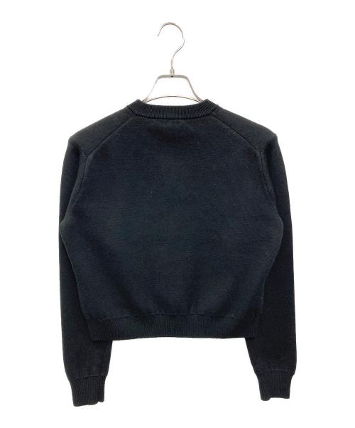 SLOANE（スローン）SLOANE (スローン) 12Ｇ天竺 ダブルフェイス クルーネックカーディガン ブラック サイズ:1 未使用品の古着・服飾アイテム