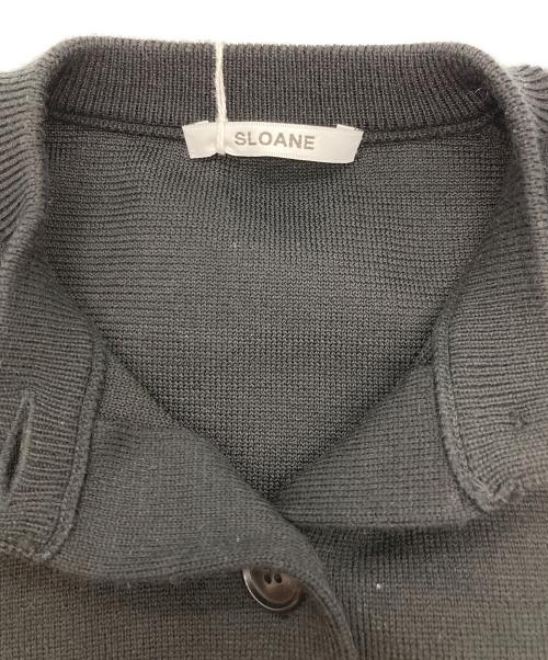 SLOANE（スローン）SLOANE (スローン) 12Ｇ天竺 ダブルフェイス クルーネックカーディガン ブラック サイズ:1 未使用品の古着・服飾アイテム