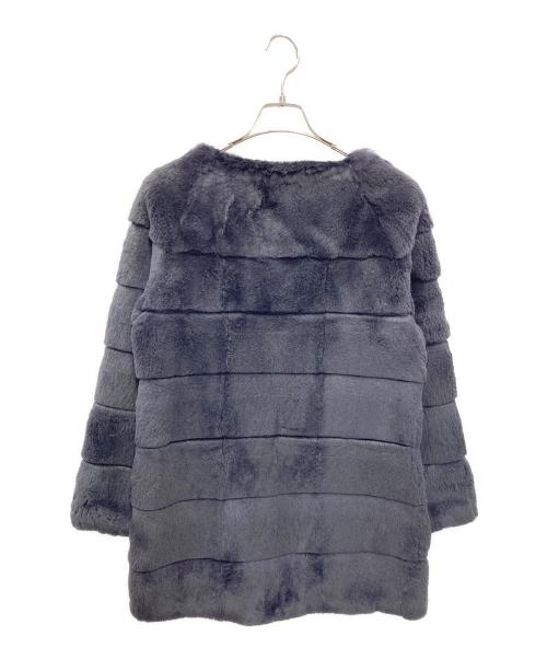 VOLATA（ボラータ）VOLATA (ボラータ) ラビットファーノーカラーコート ネイビー サイズ:38の古着・服飾アイテム