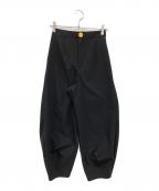 nagonstansナゴンスタンス）の古着「SOLOTEXストレッチタフタ ストレートコクーンパンツ」｜ブラック