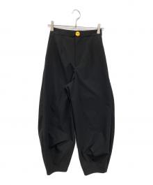 nagonstans（ナゴンスタンス）の古着「SOLOTEXストレッチタフタ ストレートコクーンパンツ」｜ブラック