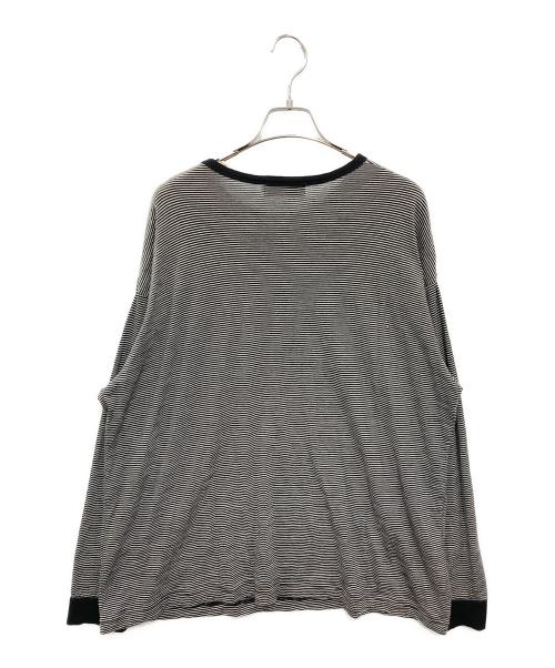 Graphpaper（グラフペーパー）Graphpaper (グラフペーパー) Wool Border L/S Tee ブラック サイズ:1の古着・服飾アイテム
