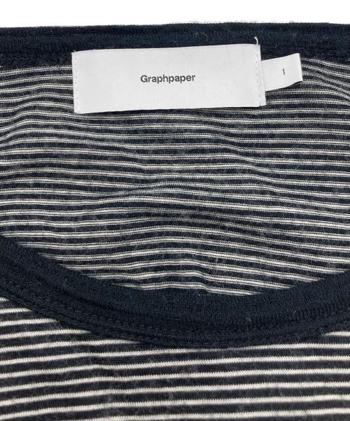 Graphpaper（グラフペーパー）Graphpaper (グラフペーパー) Wool Border L/S Tee ブラック サイズ:1の古着・服飾アイテム