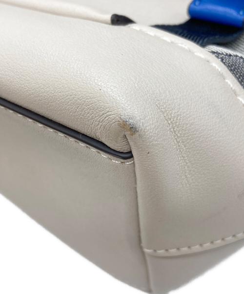 COACH（コーチ）COACH (コーチ) リーグ バイク バッグ・シグネチャー ジャカード ベージュの古着・服飾アイテム