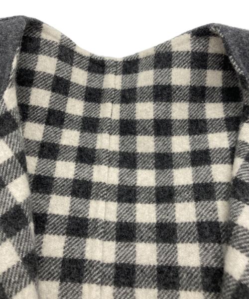 DRESSTERIOR（ドレステリア）DRESSTERIOR (ドレステリア) ウールチェックリバーシブルコート グレー サイズ:38の古着・服飾アイテム