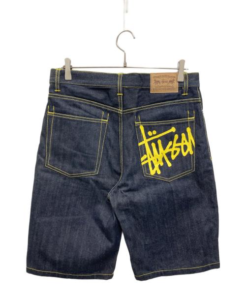 stussy（ステューシー）stussy (ステューシー) BASIC LOGO ペイントデニムハーフパンツ インディゴ サイズ:SIZE 76cmの古着・服飾アイテム
