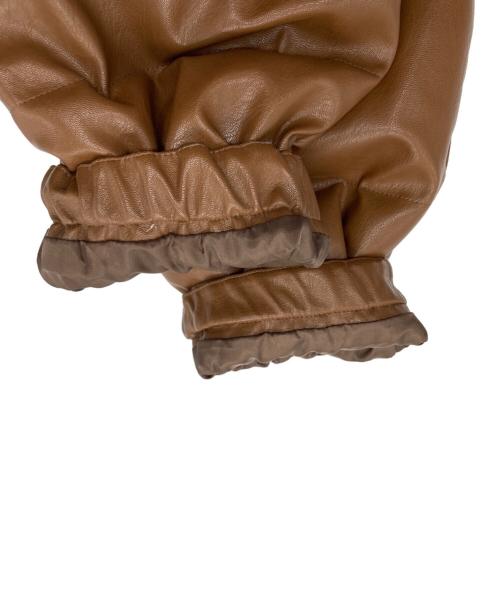 FUBU（フブ）FUBU (フブ) ECO LEATHER PUFFER JACKET ブラウン サイズ:Mの古着・服飾アイテム