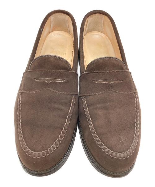 Alden（オールデン）ALDEN (オールデン) TOMORROW LAND (トゥモローランド) 別注スウェードコインローファー ブラウン サイズ:8Dの古着・服飾アイテム