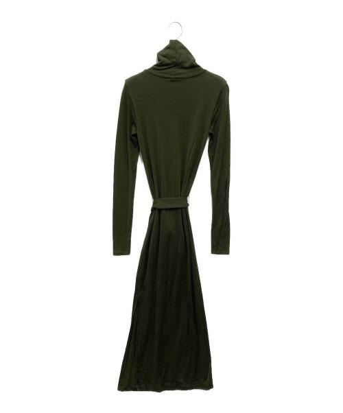 POLO RALPH LAUREN（ポロ・ラルフローレン）POLO RALPH LAUREN (ポロ・ラルフローレン) ウールブレンドジャージータートルネックドレス オリーブ サイズ:XSの古着・服飾アイテム