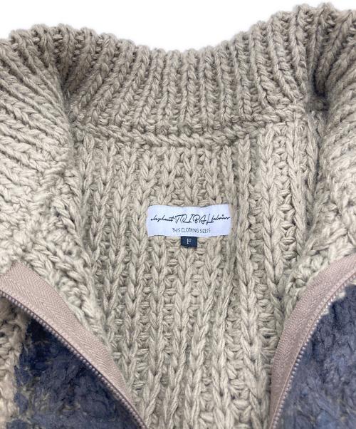 elephant TRIBAL fabrics（エレファントトライバルファブリックス）elephant TRIBAL fabrics (エレファントトライバルファブリックス) ニットジャケット ベージュ サイズ:FREEの古着・服飾アイテム