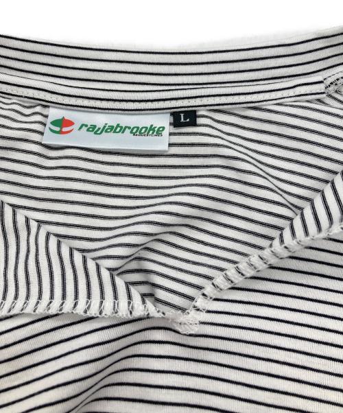 RAJABROOKE（ラジャブルック）rajabrooke (ラジャブルック) ボーダーカットソー ホワイト サイズ:Lの古着・服飾アイテム