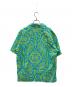 KAMIYA (カミヤ) Monogram Shirt ブルー×グリーン サイズ:M：12000円