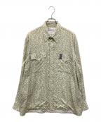 DAIRIKUダイリク）の古着「Chimpiral Leopard Western Shirts」｜ホワイト×グリーン