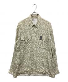DAIRIKU（ダイリク）の古着「Chimpiral Leopard Western Shirts」｜ホワイト×グリーン