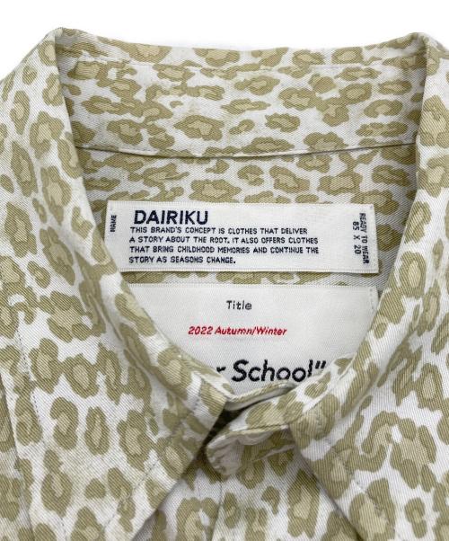 DAIRIKU（ダイリク）DAIRIKU (ダイリク) Chimpiral Leopard Western Shirts ホワイト×グリーン サイズ:Mの古着・服飾アイテム