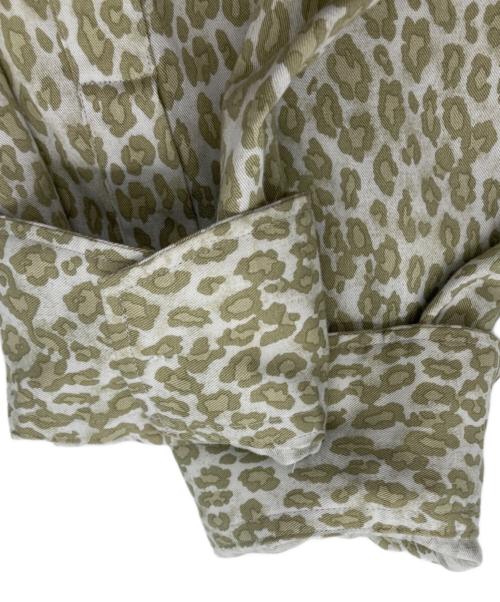 DAIRIKU（ダイリク）DAIRIKU (ダイリク) Chimpiral Leopard Western Shirts ホワイト×グリーン サイズ:Mの古着・服飾アイテム