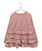 rosy monsterロージーモンスター）の古着「kurage border tunic」｜ホワイト×レッド