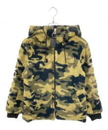 VANSON（バンソン）の古着「迷彩柄ボアリバーシブルボアジャケット」｜カーキ×ブラック