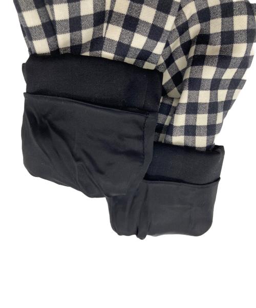 GIANNI VERSACE（ジャンニ・ヴェルサーチ）GIANNI VERSACE (ジャンニ・ヴェルサーチ) ［古着］ウールチェックテーラードジャケット ブラック×アイボリー サイズ:4の古着・服飾アイテム