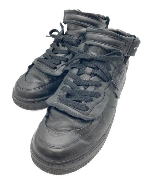 NIKE（ナイキ）NIKE (ナイキ) COMME des GARCONS (コムデギャルソン) AIR FORCE1 MID ブラック サイズ:25cmの古着・服飾アイテム