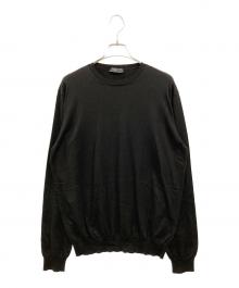PRADA（プラダ）の古着「コットンクルーネックニット」｜ブラック