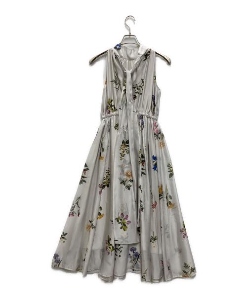 Snidel（スナイデル）Snidel (スナイデル) Sustainableフラワーモチーフワンピース×ボレロセット グレー サイズ:SIZE　0の古着・服飾アイテム