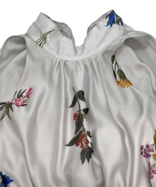 Snidel（スナイデル）Snidel (スナイデル) Sustainableフラワーモチーフワンピース×ボレロセット グレー サイズ:SIZE　0の古着・服飾アイテム