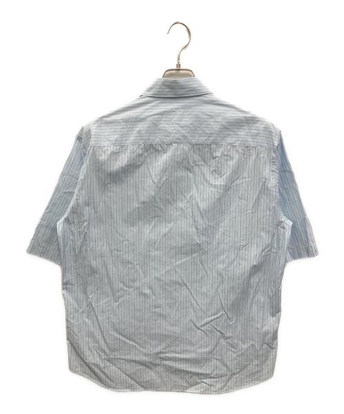 AURALEE（オーラリー）AURALEE (オーラリー) SUVIN HIGH COUNT CLOTH STRIPE HALF SLEEVED SHIRT ブルー サイズ:3の古着・服飾アイテム