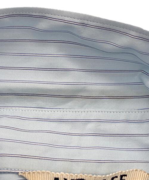 AURALEE（オーラリー）AURALEE (オーラリー) SUVIN HIGH COUNT CLOTH STRIPE HALF SLEEVED SHIRT ブルー サイズ:3の古着・服飾アイテム