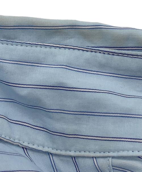 AURALEE（オーラリー）AURALEE (オーラリー) SUVIN HIGH COUNT CLOTH STRIPE HALF SLEEVED SHIRT ブルー サイズ:3の古着・服飾アイテム