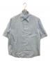 AURALEE（オーラリー）の古着「SUVIN HIGH COUNT CLOTH STRIPE HALF SLEEVED SHIRT」｜ブルー