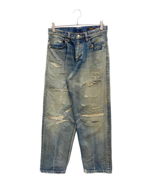 NEXUSVII（ネクサスセブン）NEXUSVII (ネクサスセブン) DAMAGED LOOSE DENIM PANTS インディゴ サイズ:44の古着・服飾アイテム