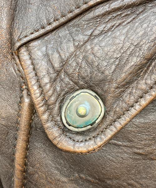 HARLEY-DAVIDSON（ハーレーダビッドソン）HARLEY-DAVIDSON (ハーレーダビッドソン) ［古着］ラムレザーフライトジャケット ブラウン サイズ:38の古着・服飾アイテム