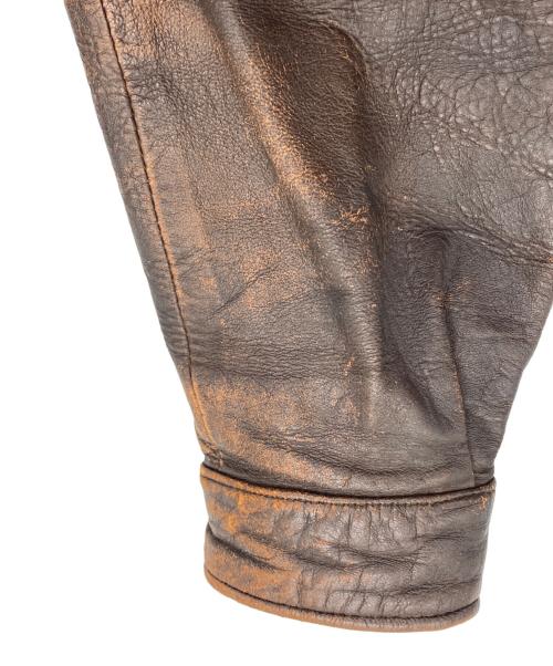 HARLEY-DAVIDSON（ハーレーダビッドソン）HARLEY-DAVIDSON (ハーレーダビッドソン) ［古着］ラムレザーフライトジャケット ブラウン サイズ:38の古着・服飾アイテム