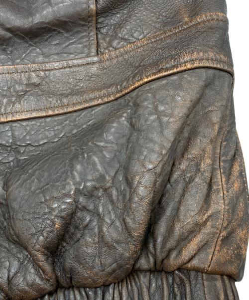 HARLEY-DAVIDSON（ハーレーダビッドソン）HARLEY-DAVIDSON (ハーレーダビッドソン) ［古着］ラムレザーフライトジャケット ブラウン サイズ:38の古着・服飾アイテム