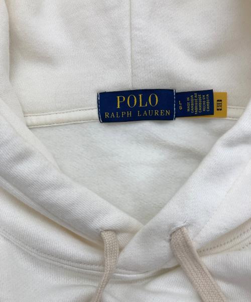 POLO RALPH LAUREN（ポロ・ラルフローレン）POLO RALPH LAUREN (ポロ・ラルフローレン) RLロゴプルオーバーパーカー アイボリー サイズ:Lの古着・服飾アイテム