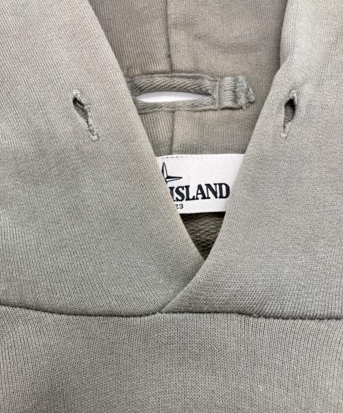 STONE ISLAND（ストーンアイランド）STONE ISLAND (ストーンアイランド) ロゴプルオーバーパーカー カーキ サイズ:Sの古着・服飾アイテム