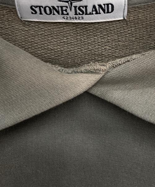 STONE ISLAND（ストーンアイランド）STONE ISLAND (ストーンアイランド) ロゴプルオーバーパーカー カーキ サイズ:Sの古着・服飾アイテム