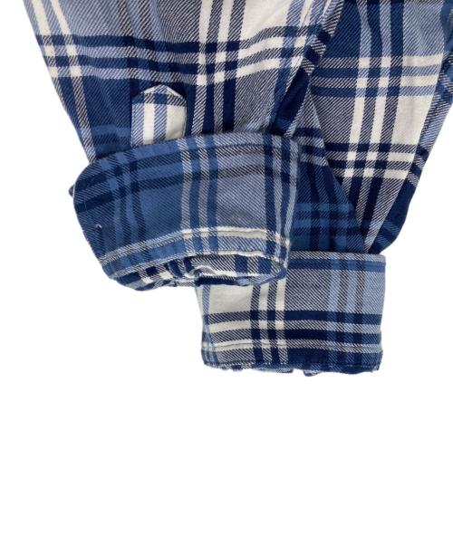 POLO RALPH LAUREN（ポロ・ラルフローレン）POLO RALPH LAUREN (ポロ・ラルフローレン) チェックシャツワンピース ブルー サイズ:4の古着・服飾アイテム