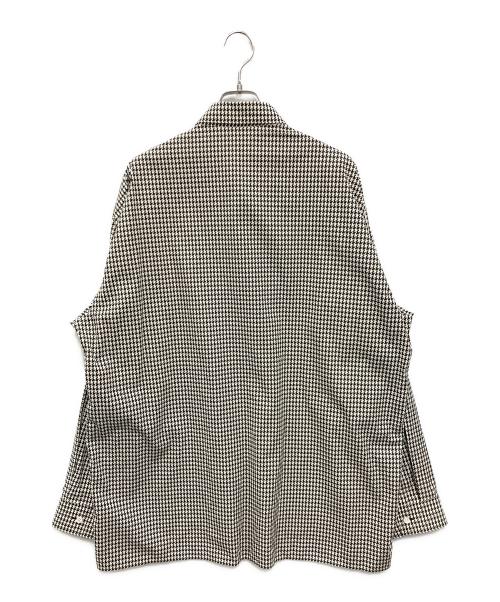 BALENCIAGA（バレンシアガ）BALENCIAGA (バレンシアガ) ハウンドトゥース パイピング シャツ ホワイト×ブラック サイズ:38の古着・服飾アイテム