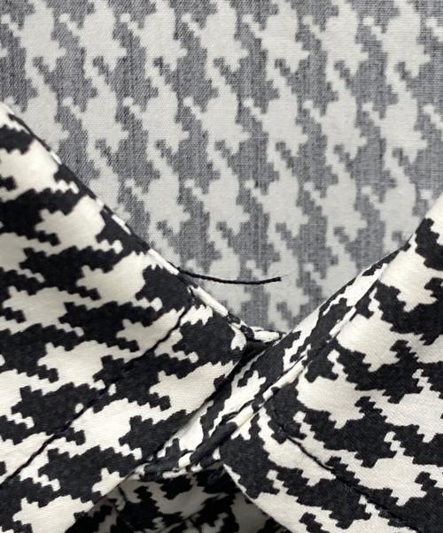 BALENCIAGA（バレンシアガ）BALENCIAGA (バレンシアガ) ハウンドトゥース パイピング シャツ ホワイト×ブラック サイズ:38の古着・服飾アイテム