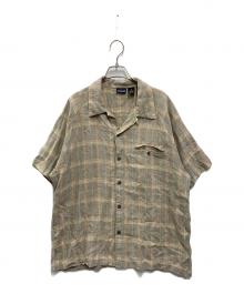Patagonia（パタゴニア）の古着「半袖オープンカラーチェックシャツ」｜ベージュ