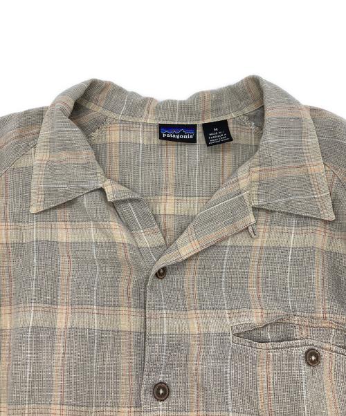 Patagonia（パタゴニア）Patagonia (パタゴニア) 半袖オープンカラーチェックシャツ ベージュ サイズ:Mの古着・服飾アイテム