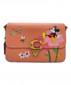 COACH×DISNEYコーチ×ディズニー）の古着「ストゥディオ ショルダー バッグ/ ミッキーマウス アンド フラワー」｜ピンク