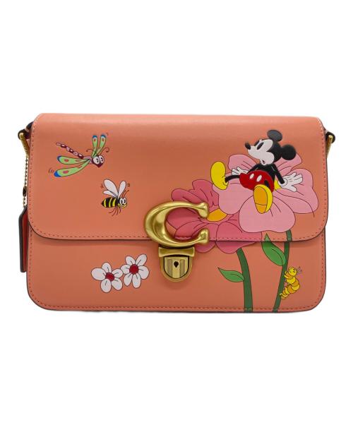 COACH（コーチ）COACH (コーチ) DISNEY (ディズニー) ストゥディオ ショルダー バッグ/ ミッキーマウス アンド フラワー ピンクの古着・服飾アイテム