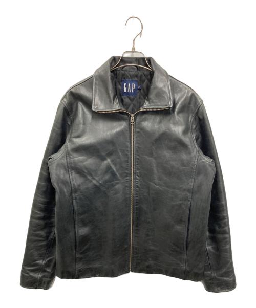 GAP（ギャップ）GAP (ギャップ) ジップアップレザージャケット ブラック サイズ:Sの古着・服飾アイテム