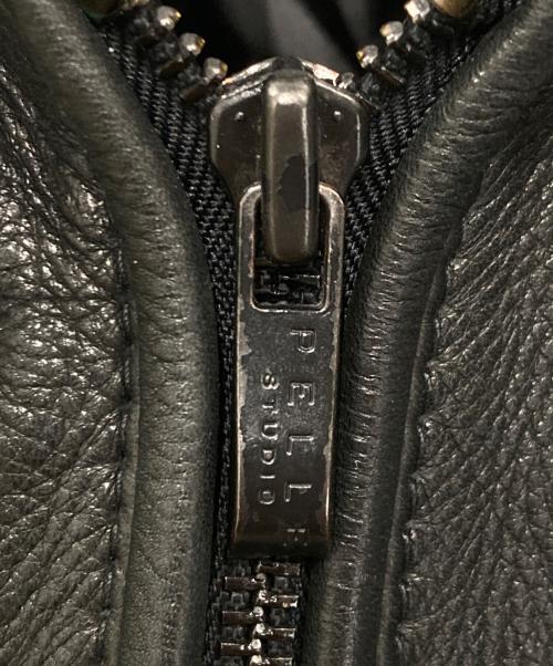 PELLE STUDIO（ペレ スタジオ）PELLE STUDIO (ペレ スタジオ) ［古着］シングルレザージャケット ブラック サイズ:Mの古着・服飾アイテム